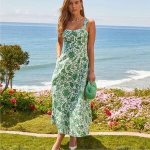 Vici Florenza Printed A line midi Dress